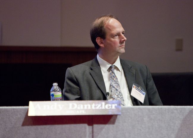 Andy Dantzler joined Johns Hopkins APL in 2006 after more than 20 years with NASA. Here, he serves as a panelist at the Low-Cost Planetary Missions Conference, held at APL in June 2011.