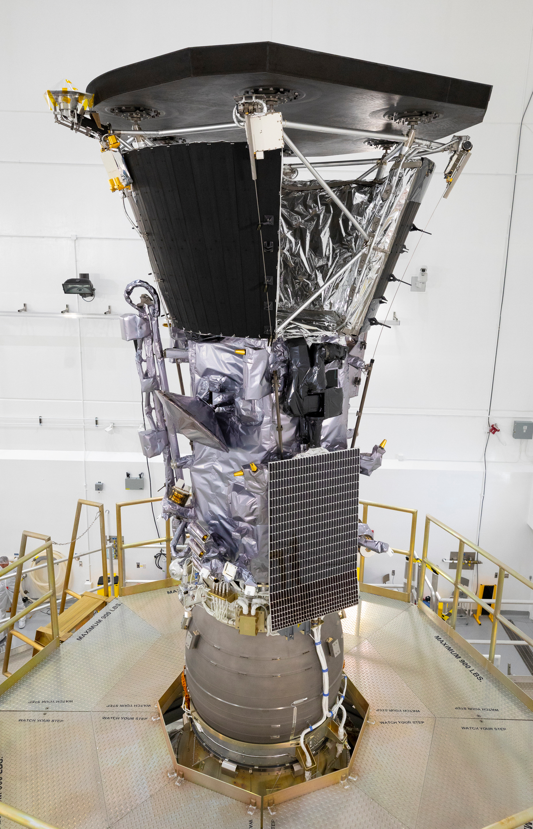 Parker Solar Probe, attached to its third stage rocket motor.